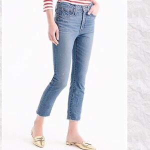 J. Crew Vintage Crop Jeans Blue Light Wash Size 29 Raw Hem Size